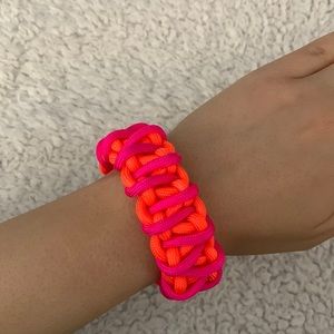 Orange and Pink Paracord Bracelet